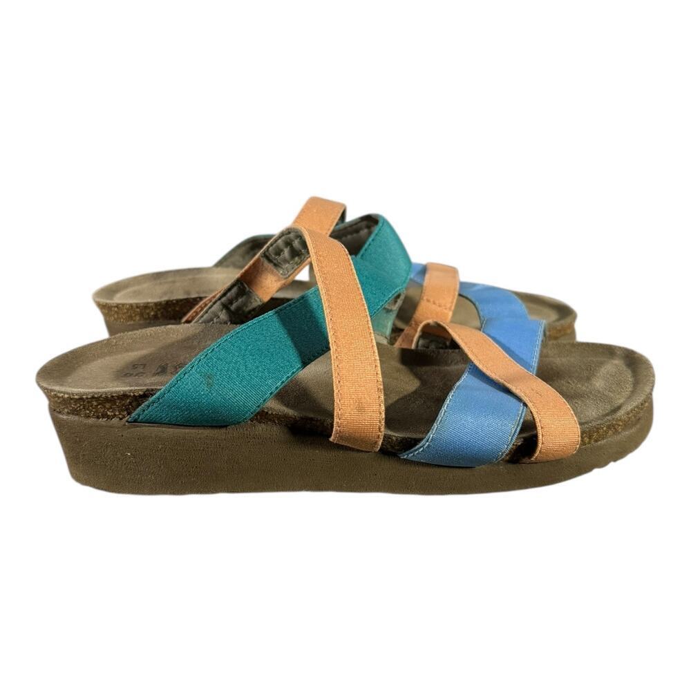 Naot Elastic Strap Sandals Women’s EU 36 US 6 Multicolor Comfort Cork Footbed